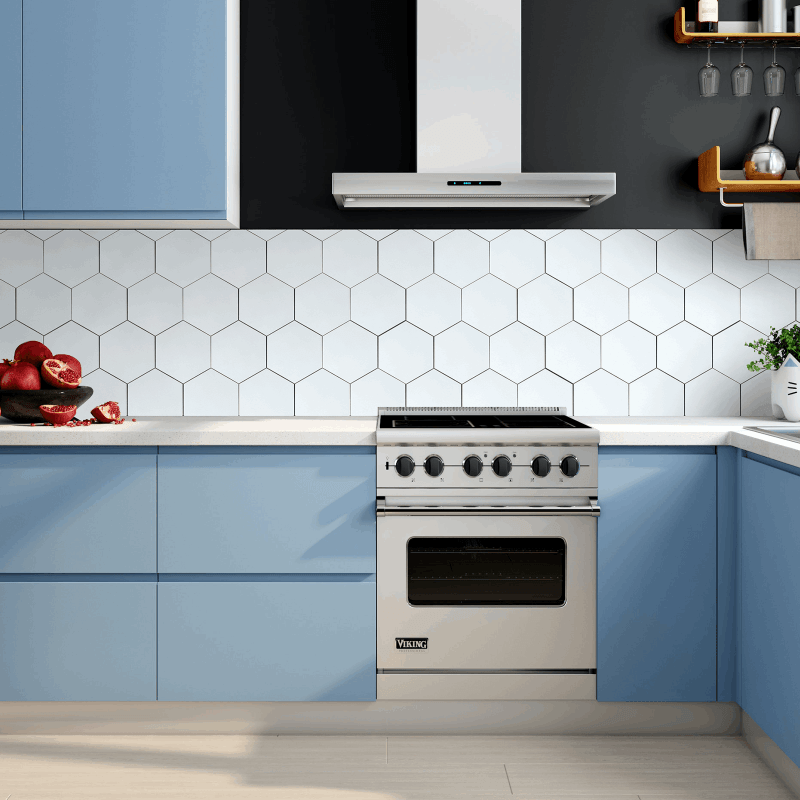 Black Peel and Stick Backsplash Large Hexagon Tile (32 Pieces)