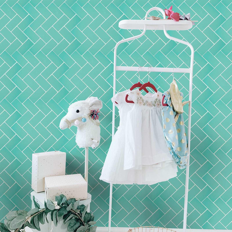 Herringbone Peel and Stick Tile - Thicker Version